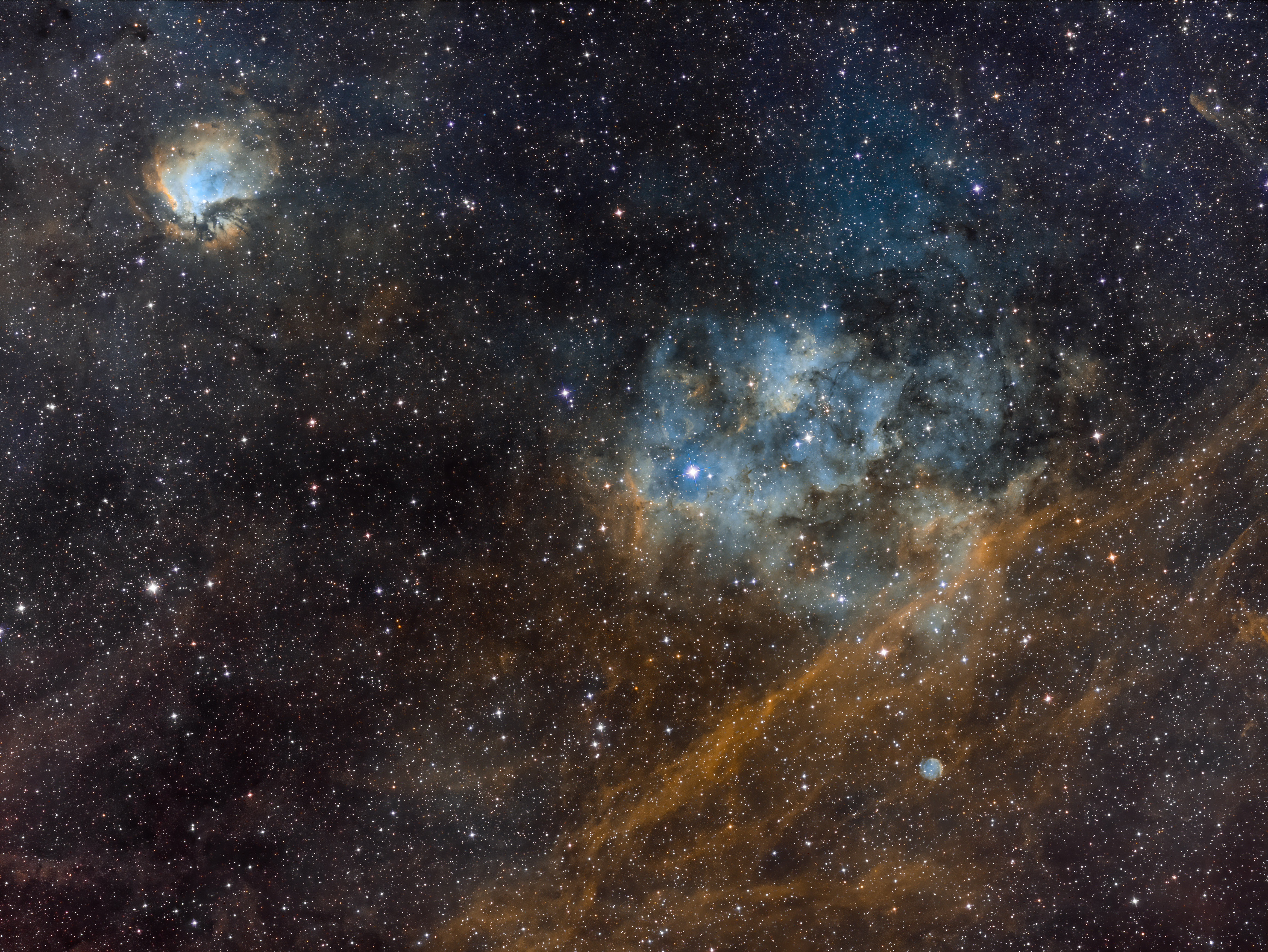 Sh2-112, Sh2-115 & Abell 71